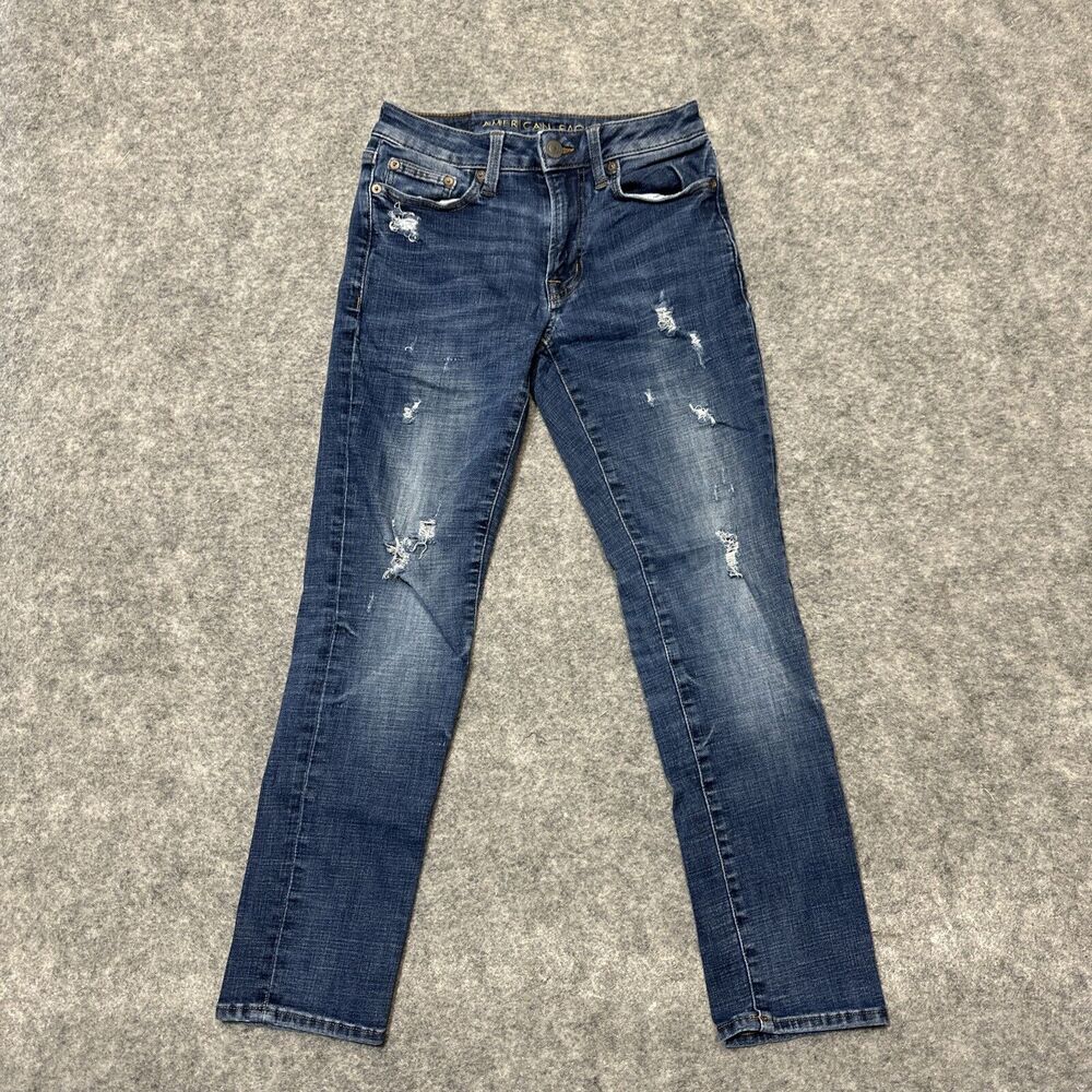 American Eagle Next‎ Level Flex Men's Distressed Slim Straight Jeans Size 26x28